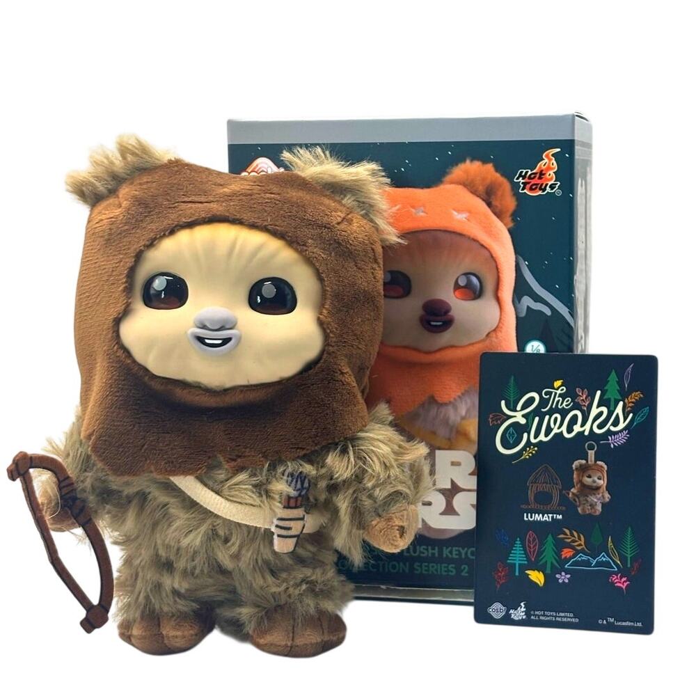Cosbi Hot Toys Star Wars Ewok Plush Keychain, Bag Charm - LUMAT, Open Box, New